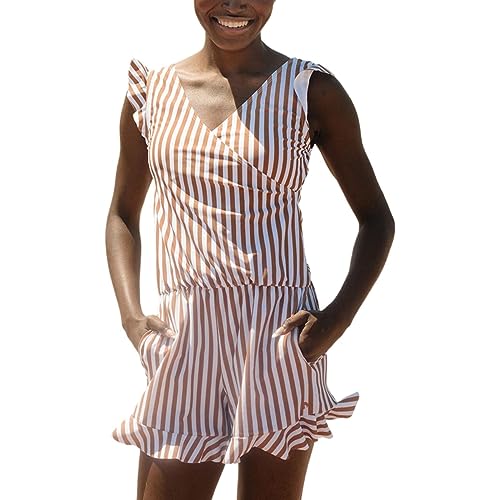 CCOOfhhc Swim Romper Built-in Bra, Badestrampler mit Integriertem BH, Damen-Schwimmstrampler mit integriertem BH in Übergröße, Badeanzug-Strampler für Frauen Baywatch Kostüm Damen Badeanzug von CCOOfhhc