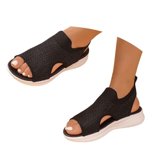 CCOOfhhc naturstep,Sandalen Damen Sommer Outdoor Orthopädische Turnschuhe Weiche Leichte Sandaletten Open Toe Wedges Strand Im Freien Dicke Boden Schuhe von CCOOfhhc