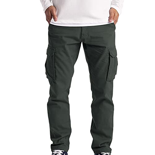 Cargohose Herren Schwarz Pure Vintage Stretch Security Sweatpant Jogginghose Trainingshose Baumwolle Lang Active Winter Sweathose Elegant Casual Chinohose Sporthosen von CCOOfhhc