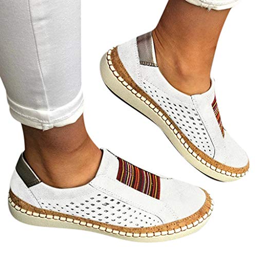 Damen Slip On Sneaker rutschfeste Turnschuhe Sportschuhe Bequeme Schlupfschuhe Plateau Frühling Sportschuhe Leichtgewichts Atmungsaktiv Joggingschuhe Casual Elegant Plate Fitness Schuhe von CCOOfhhc