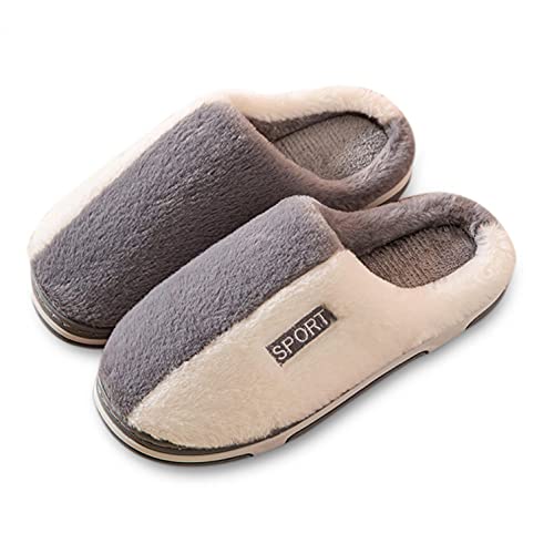 Hausschuhe Herren Winter Gefüttert Warm Plüach Pantoffeln Wärme Weiche Bequeme Memory Foam Slippers Home Tiere Hase Pantoffeln Shoes Flauschig Slides mit rutschfest Feste Sohle Hause Slippers von CCOOfhhc