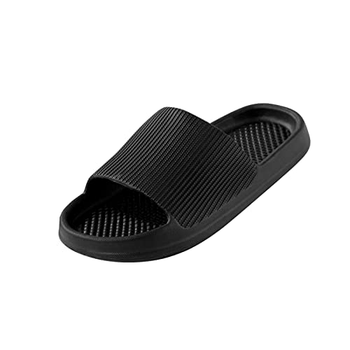 Hausschuhe für Herren Dicke Plattform Sommer Strand Eva Weiche Sohle Slide Sandalen Dusche Schnell Trocknend Badezimmer Massage Pool Gym Haus Slipper Bequeme Cozyslides Pillow Flach Cozy Slides von CCOOfhhc