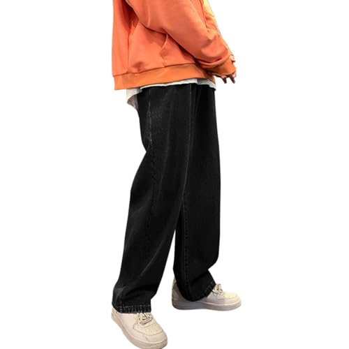 Herren Jeans Baggy Hip Hop Jeanshose Straight Leg Jeans Casual Vintage Denim Hosen Y2K Jeans Teenager Hose Jeans Harajuku Denim Pants Taille Haute Relaxed Fit Hose von CCOOfhhc