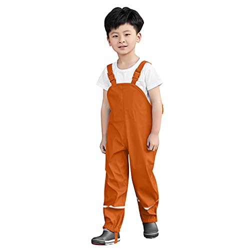 Kinder Ungefütterter Matschhose : Wasserdichte Sport Einfarbig Regenlatzhose Rain Pants Regenhose Winddicht mit Verstellbarer Regenbekleidun Wasserdicht Latzhosen Hose Casual Atmungsaktive Wathose von CCOOfhhc