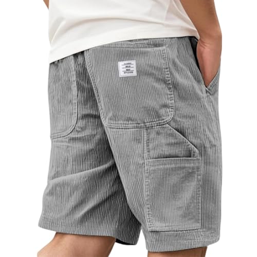 Kurze Hosen Herren Cord Shorts Cordhose Sommerhose Hose Jorts Short Arbeitshose Jogginghose Sport Leicht Sommer Cargo Baggy Casual Stretch Männer Outdoor von CCOOfhhc