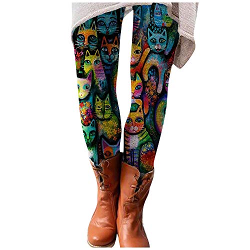 Lang Leggins Für Damen Gefüttert Größe 5xl Warme Dicke Sweatpants Sport Leggins Freizeithose Stretch Hohe Taille Lang Sporthose Sportleggins Bunte Print Winter Gefüttert Leggings Bunte Printhose von CCOOfhhc