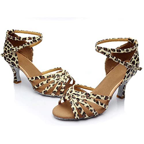 Pumps Damen Schwarz Riemchen, Hochzeit Salsa Elegant Tango Tanzübung Schuhe Absatz Offene Zehe Party Moderne Latein Pumps Professionelle Performance Cha-Cha Tanzübung Ballsaal von CCOOfhhc