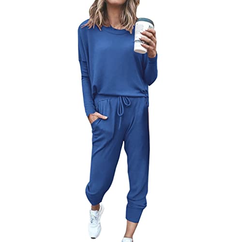 Schlafanzug Damen Lang Baumwolle Locker, Zweiteiliger Lässig Weich Langarm Oberteile Freizeitanzug Pyjama Set Pjs Sets Pyjamahose Winter Loungewear Homewear Elastischer Bund Soft Schlafanzug-Set Schlafanzug Damen Lang Baumwolle Locker, Zweiteiliger Lässig Weich Langarm Oberteile Freizeitanzug Pyjama Set Pjs Sets Pyjamahose Winter Loungewear Homewear Elastischer Bund Soft Schlafanzug-Set von CCOOfhhc