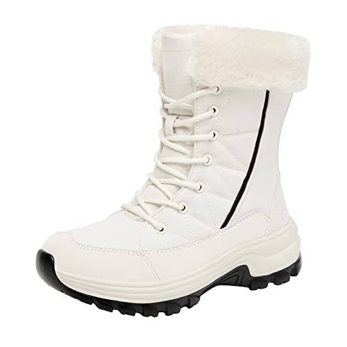 Schneestiefel Damen Wasserdicht Orthoschuhe Schuhe Outdoor Trekkingschuhe Damenstiefel Winterstiefel Stiefelette Mode Rutschfeste Snow Casual Barfußschuhe Warme Wandern Gefütterte Wanderschuhe von CCOOfhhc