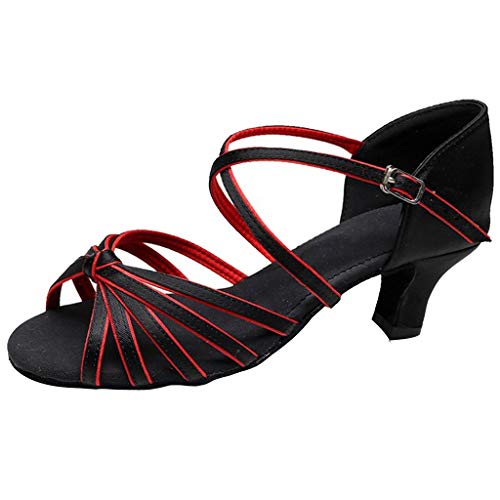 Tanzschuhe Damen Standard Ballsaal Professionelle Walzer Performance Tanzübung Schuhe Riemchenpumps Ballroom Tango Latein Offene Zehe Pumps Hochzeit Elegant Tanzübung Salsa Absatz Tanzschuhe von CCOOfhhc