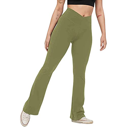 Training Yoga Hosen Damen Jazzpants LanggrößE Bootcut Weiche Blickdichte Bootleg-Hose Yoga-Hosen Flared Ausgestellte Lang Activewear-Hosen Leggings Mittlhohe Taille Freizeitliche Trainingshos von CCOOfhhc