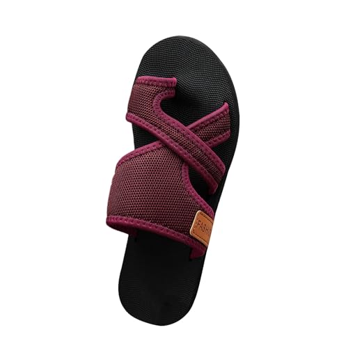 Warehouse Deal,Orthopädische Sandalen Damen Sommer Hallux Valgus Flach Pantolette Leichte Mesh Strandsandalen Bequeme Big Toe Hausschuhe Breite Füße Casual Pantolette Freizeitschuhe Sommerschuhe von CCOOfhhc