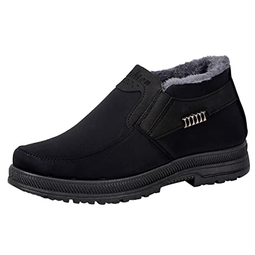 Wasserdichte Winterstiefel Herren Flach Orthoschuhe Outdoor Snow Winterboots Stiefeletten Mode Rutschfeste Schneestiefe Casual Trekkingschuhe Leichte Gefütterte Wandern Warme Winter Herrenstiefel von CCOOfhhc
