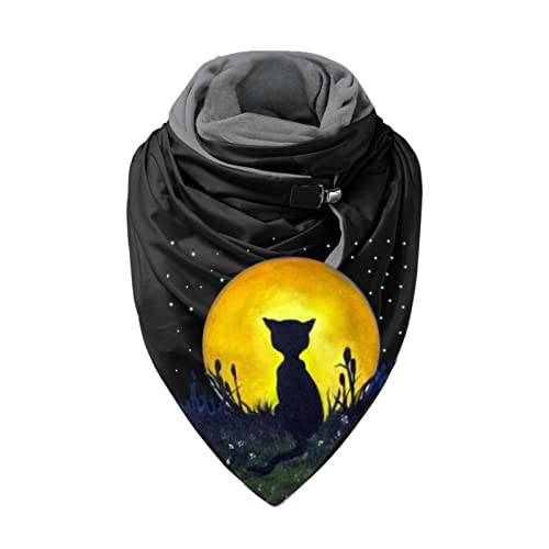 Winterschal Elegant Damen für Damen Weihnachts Mode Klassischer Herbstschal Button Lässiger Damenschal Weihnachtsschal Schlauchschal Dreieckstuch Mehrzweckschal Weihnachtsschal übergroßer Schal von CCOOfhhc