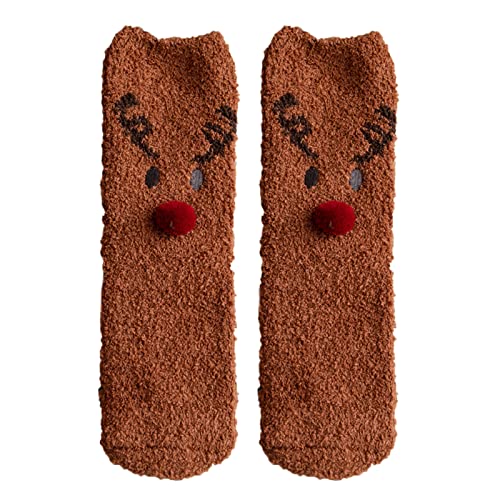 Wintersocken Damen 39-42 Warm Weihnachten Atmungsaktive Kuschelsocken Haussocken Thermo Günstig Socken Weihnachtssocken Gefüttert Gemütlich Hüttensocke Wintersocken Rutschfest Dicke Wandersocken von CCOOfhhc