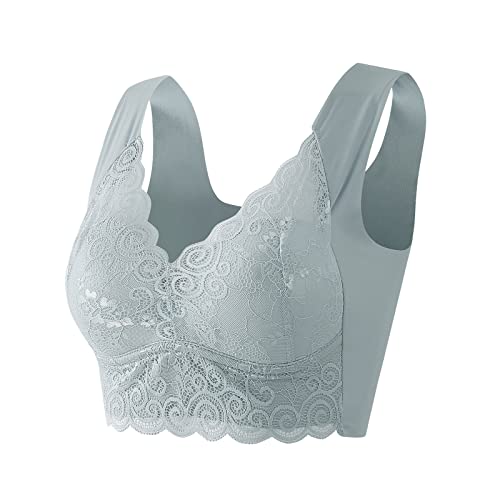 Wmbra Haltungskorrigierender BH mit integrierter Shapewear Komfort Nahtlos Bustier Ohne Bügel Soft Bra Wohlfühl Zero Feel Bralette Weich Push Up Gepolstert Schlaf Ultra Leicht Klassische BHS von CCOOfhhc