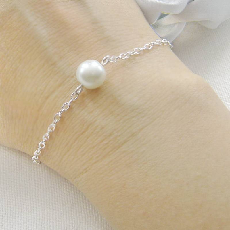 Einzelnes Perlenarmband, Brautjungfer Armband, Hochzeitsschmuck, Hochzeitsgeschenk - Br001 von CCSLchic