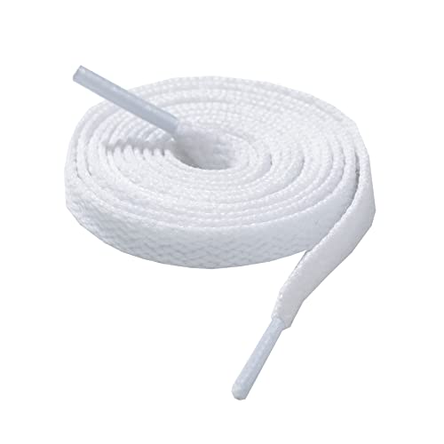 CCSOFTIME Schnürsenkel Weiß 150cm, 8mm Breite Sneaker Schuhbänder Weisse Flach für Converse Air force 1 Sportschuhe Turnschuhe,Ersatz White Shoelaces für Damen Herren von CCSOFTIME