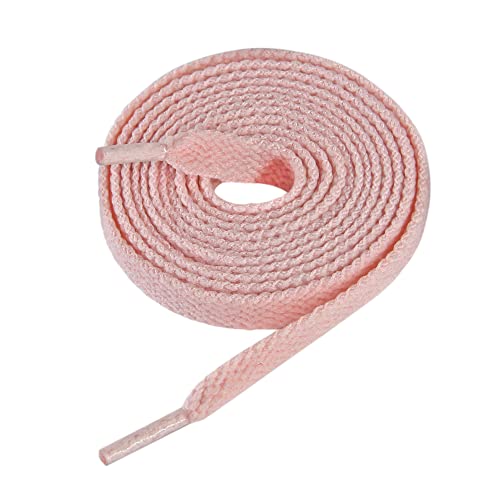 CCSOFTIME Schnürsenkel Rosa Flach 8mm Breite Reißfest Ersatz Sneaker Schuhbänder Pastell Pink Shoelaces für Sportschuhe Turnschuhe Converse Air Force Damen Herren Kinder,120cm von CCSOFTIME