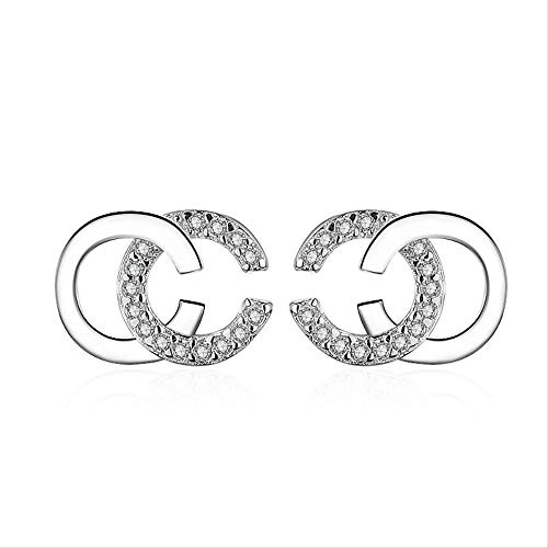 925 Sterling Silber Ohrringe,Ohrstecker Silber Ohrringe Damen Neuer Modeschmuck Einfacher Kreativer Klassischer Geschenkurlaub Exquisite Antiallergische Persönlichkeit Student Ohrringe Mädchen von CCSYM