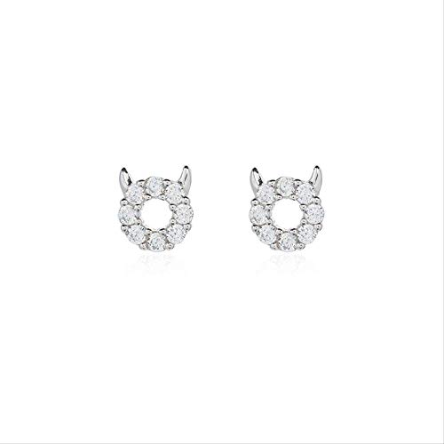 925 Sterling Silber Ohrringe Damen Mädchen Ohrstecker，Mini Ohrringe Kleinen Teufel Studenten Ohrringe Temperament Kreative Einfache Schmuck Mode Exquisite Geschenk Urlaub Persönlichkeit von CCSYM