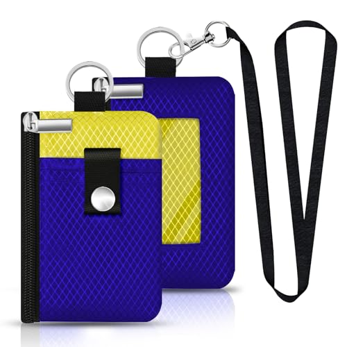 CCUMI Minimalistische RFID-blockierende kleine Geldbörse mit Ausweisfenster, wasserabweisend, Reißverschluss, Ausweishülle mit Umhängeband, Schlüsselanhänger für Karten, Bargeld, Reisen, Damen, Herren CCUMI Minimalistische RFID-blockierende kleine Geldbörse mit Ausweisfenster, wasserabweisend, Reißverschluss, Ausweishülle mit Umhängeband, Schlüsselanhänger für Karten, Bargeld, Reisen, Damen, Herren von CCUMI