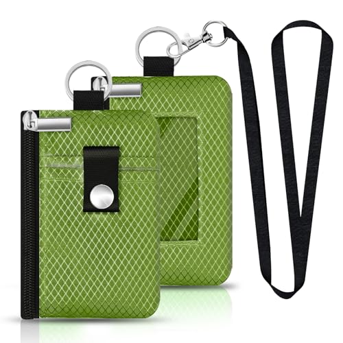 CCUMI Minimalistische RFID-blockierende kleine Geldbörse mit Ausweisfenster, wasserabweisend, mit Reißverschluss, Ausweishülle mit Umhängeband, Schlüsselanhänger für Karten, Bargeld, Reisen, Damen CCUMI Minimalistische RFID-blockierende kleine Geldbörse mit Ausweisfenster, wasserabweisend, mit Reißverschluss, Ausweishülle mit Umhängeband, Schlüsselanhänger für Karten, Bargeld, Reisen, Damen von CCUMI