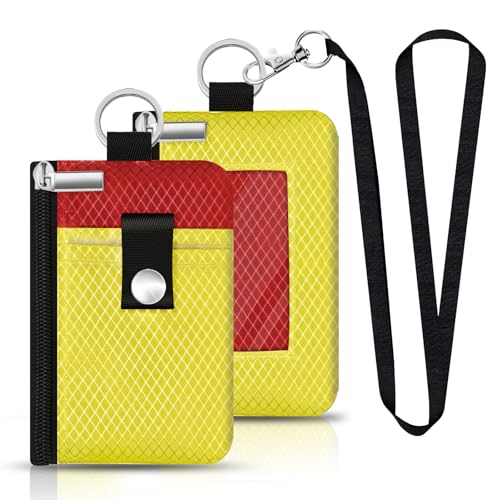 CCUMI Minimalistische RFID-blockierende kleine Geldbörse mit Ausweisfenster, wasserabweisend, mit Reißverschluss, Ausweishülle mit Umhängeband, Schlüsselanhänger für Karten, Bargeld, Reisen, Damen CCUMI Minimalistische RFID-blockierende kleine Geldbörse mit Ausweisfenster, wasserabweisend, mit Reißverschluss, Ausweishülle mit Umhängeband, Schlüsselanhänger für Karten, Bargeld, Reisen, Damen von CCUMI