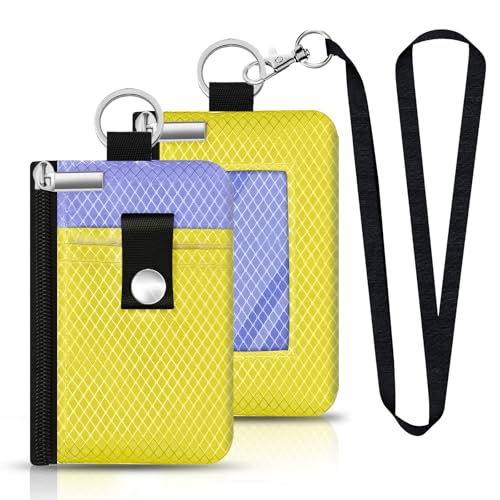 CCUMI Minimalistische RFID-blockierende kleine Geldbörse mit Ausweisfenster, wasserabweisend, mit Reißverschluss, Ausweishülle mit Umhängeband, Schlüsselanhänger für Karten, Bargeld, Reisen, Damen CCUMI Minimalistische RFID-blockierende kleine Geldbörse mit Ausweisfenster, wasserabweisend, mit Reißverschluss, Ausweishülle mit Umhängeband, Schlüsselanhänger für Karten, Bargeld, Reisen, Damen von CCUMI