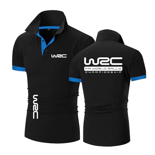 Bedruckte Poloshirts Für Herren Sportliche Shirts Für W.R.C Lässiges Kurzarm-T-Shirt Mit Kragen Weiche T-Shirts Im Rugby-Sportstil Halbe Ärmel Knöpfe-HeiS+LanS||4X_l von CCVQPF