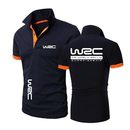Bedruckte Poloshirts Für Herren Sportliche Shirts Für W.R.C Lässiges Kurzarm-T-Shirt Mit Kragen Weiche T-Shirts Im Rugby-Sportstil Halbe Ärmel Knöpfe-SLanS+ChengS||s von CCVQPF
