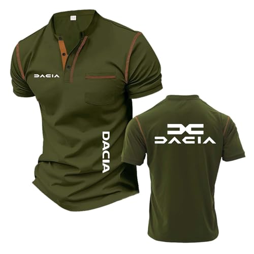 Herren-Trainings-Henley-T-Shirts Für D.a.c.i.a Patchwork Halbe Ärmel Weiches Kurzarm-T-Shirt Bedruckte Poloshirts T-Shirt Top-Kleidung -JunlvS||3X_l von CCVQPF