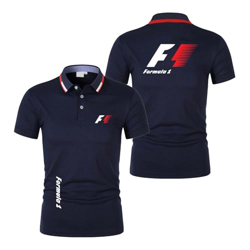 Leichte Herren-Poloshirts Für F.1 Bequeme T-Shirts Mit Kragen Trainings-T-Shirt Oberteil Schlichte Sportbekleidung Weiche Kurzarm-Druckknöpfe Halbe Ärmel-SLanS||m von CCVQPF