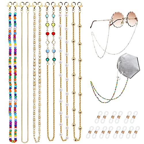 Brillenkette Damen 6 Stücke Sonnenbrillenkette Perlen Brillenband Brillen Halter Perlen Brille Schnur Lanyard Lesebrille Brille Kette für Sonnenbrille Lesebrille Sportbrillen Brillenkette Damen 6 Stücke Sonnenbrillenkette Perlen Brillenband Brillen Halter Perlen Brille Schnur Lanyard Lesebrille Brille Kette für Sonnenbrille Lesebrille Sportbrillen von JUAEYIDDS