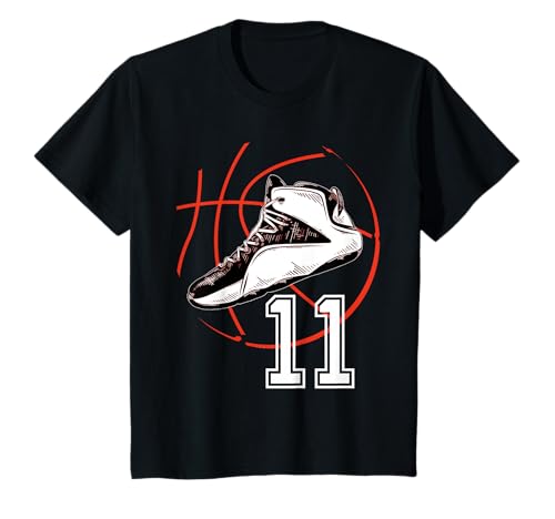 Kinder Basketballschuhe 11. Geburtstag Party Geschenk 11 Sportliebhaber T-Shirt von CCXLIV Awesome TT95