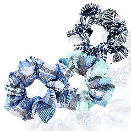 3 Stück Haargummis Satin Scrunchie Seide Scrunchies Set Elastische Haargummis Mädchen Zopfgummis Haarclips Hair Bun Groß Women-Trikolore E-1 Count (Pack of 3) von CCYXFB