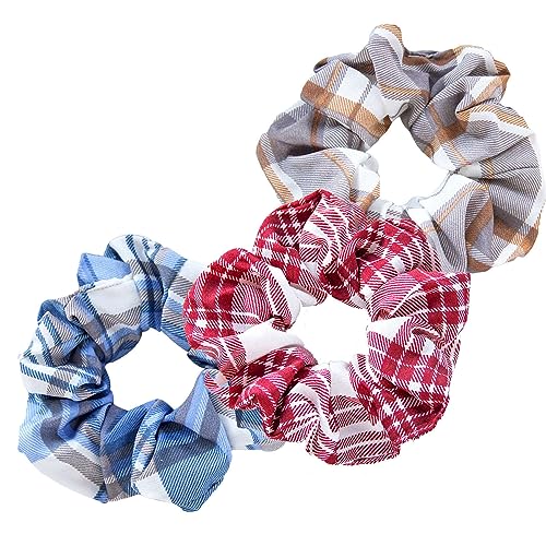 3 Stück Haargummis Satin Scrunchie Seide Scrunchies Set Elastische Haargummis Mädchen Zopfgummis Haarclips Hair Bun Groß Women-Trikolore F-1 Count (Pack of 3) von CCYXFB