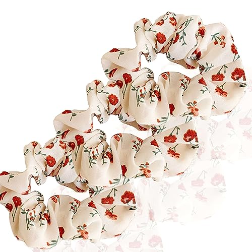 3 Stück Scrunchies Seide dicke Haargummi Seide Hair Bun Elastische Haargummi Weiche Schlaf-Haargummis Satin Scrunchie Zopfgummis Haarbänder Mädchen Satin Haargummi-Beige-1 Count (Pack of 1) von CCYXFB