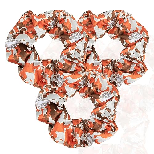 3 Stück Scrunchies Seide dicke Haargummi Seide Hair Bun Elastische Haargummi Weiche Schlaf-Haargummis Satin Scrunchie Zopfgummis Haarbänder Mädchen Satin Haargummi-rot-1 Count (Pack of 3) von CCYXFB