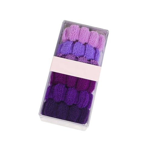 6 Stück Hohe Elastische Haargummi Ohne Beschädigung, Dicke Haargummis Mädchen, Weiche Haarband, Haarschmuck Damen-Violett-D:5cm(1.96inch) von CCYXFB