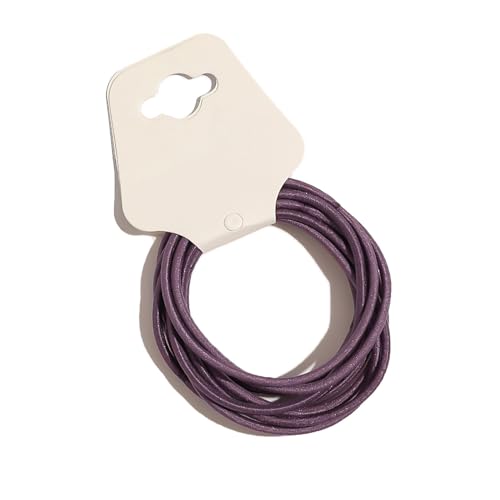 Elastische Haargummis, Haargummi Damen Dünne Haargummis Haarschmuck Mädchen-Dunkellila-4.5cm(1.77inch) von CCYXFB