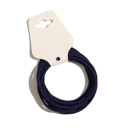 Elastische Haargummis, Haargummi Damen Dünne Haargummis Haarschmuck Mädchen-Navy Blau-4.5cm(1.77inch) von CCYXFB