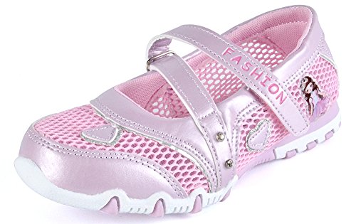 CCZZ Mädchen Mary Jane Halbschuhe Weiche Sohlen Leder Prinzessin Schuhe Kinder Glitzer Partei Kleid Hochzeit Brautjungfern Schuhe Anti-Rutsch Wanderschuhe Sandalen mit Riemchen Klettverschluss von CCZZ