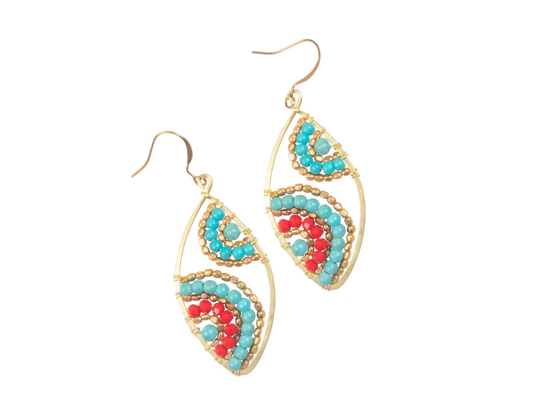 Handgemachte Tropfen Ohrring Messing Bunte Blätter Form Mit Kristall von CCartisanCollections