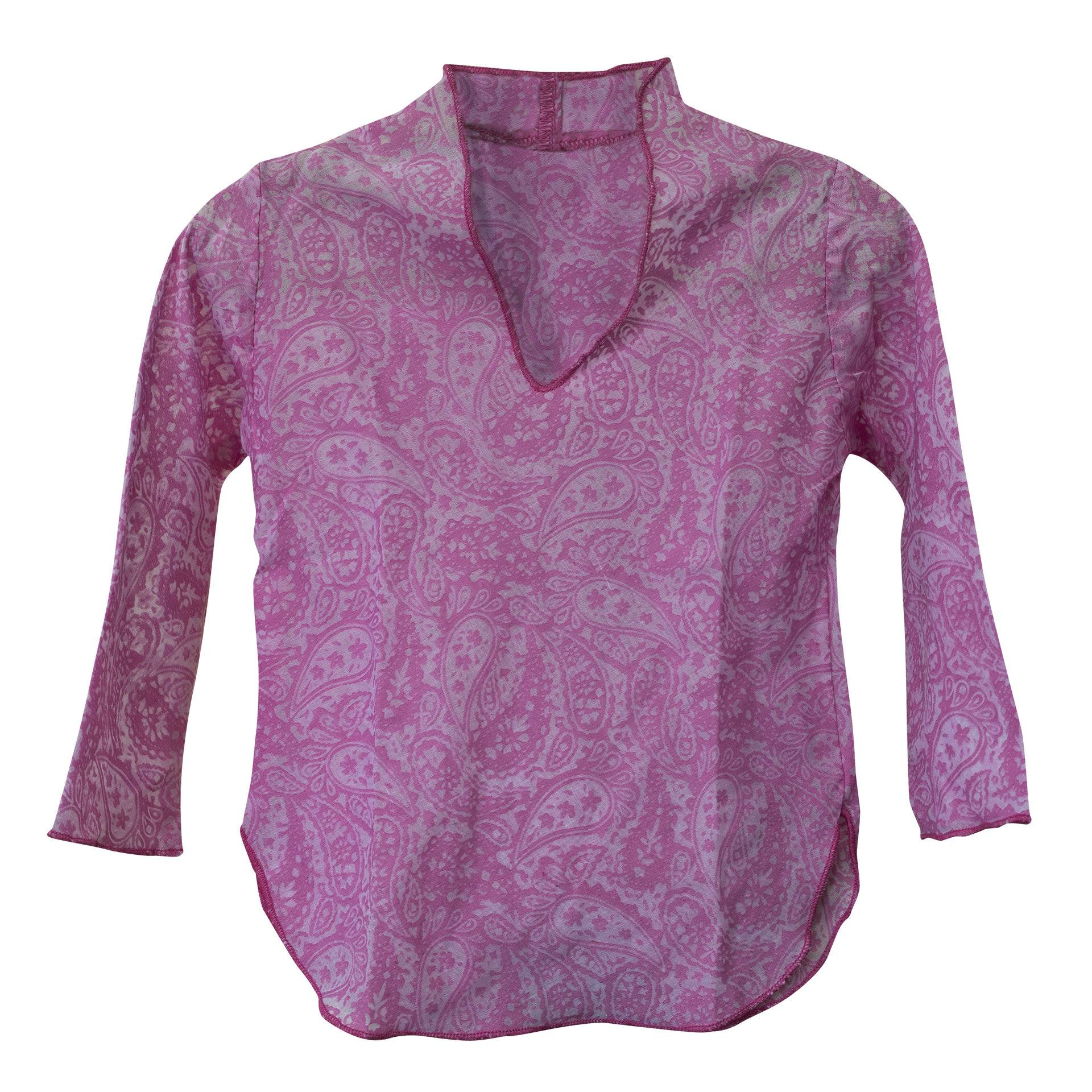 Kinder Junge Mädchen Unisex Baumwolle Shirt Top V Hals 3/4 Ärmel M Paisley von CCartisanCollections