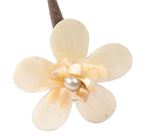 Elegante handgefertigte natürliche Haarnadeln – Vintage-Haarschmuck für Frauen ​ (Flower A White Pearl) von CCcollections