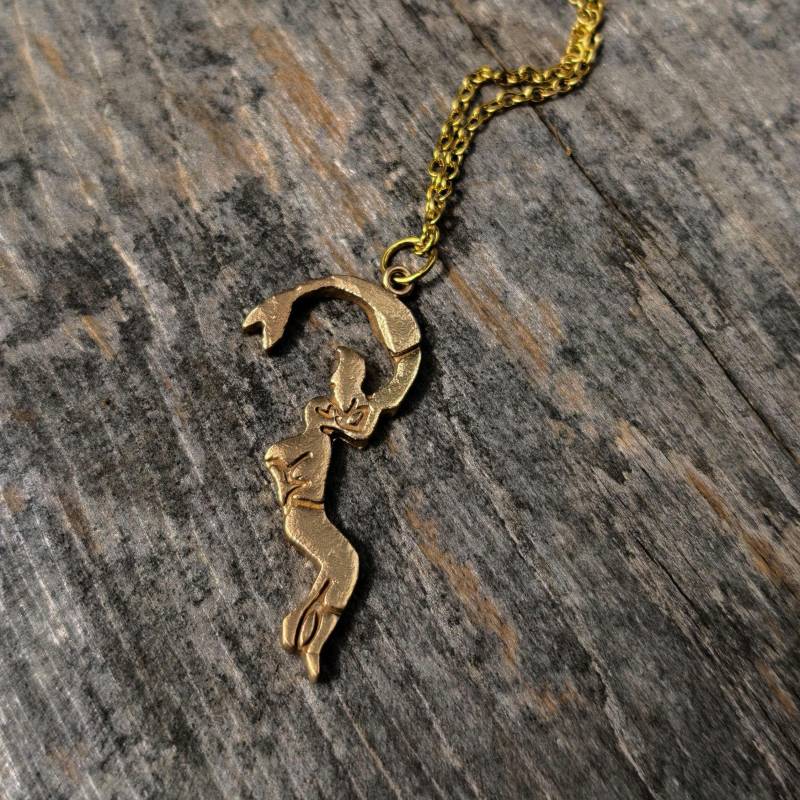 Merrjungfrau Halskette, Vergoldet, Meeresschmuck von CCharmedCCreations