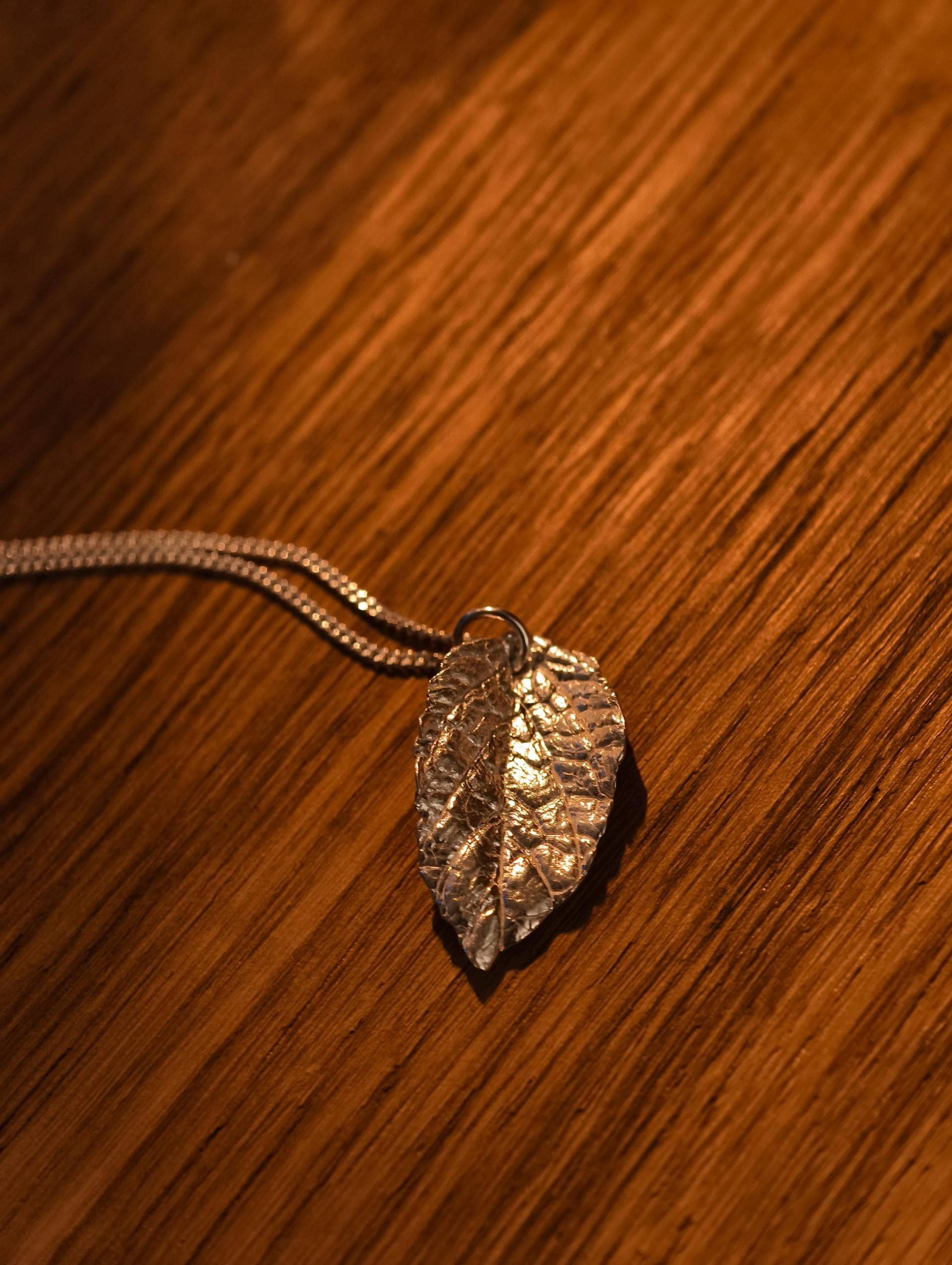 Silber Blatt Kette, Echte Nachbildung Aus Silber, Kräuter Schmuck von CCharmedCCreations