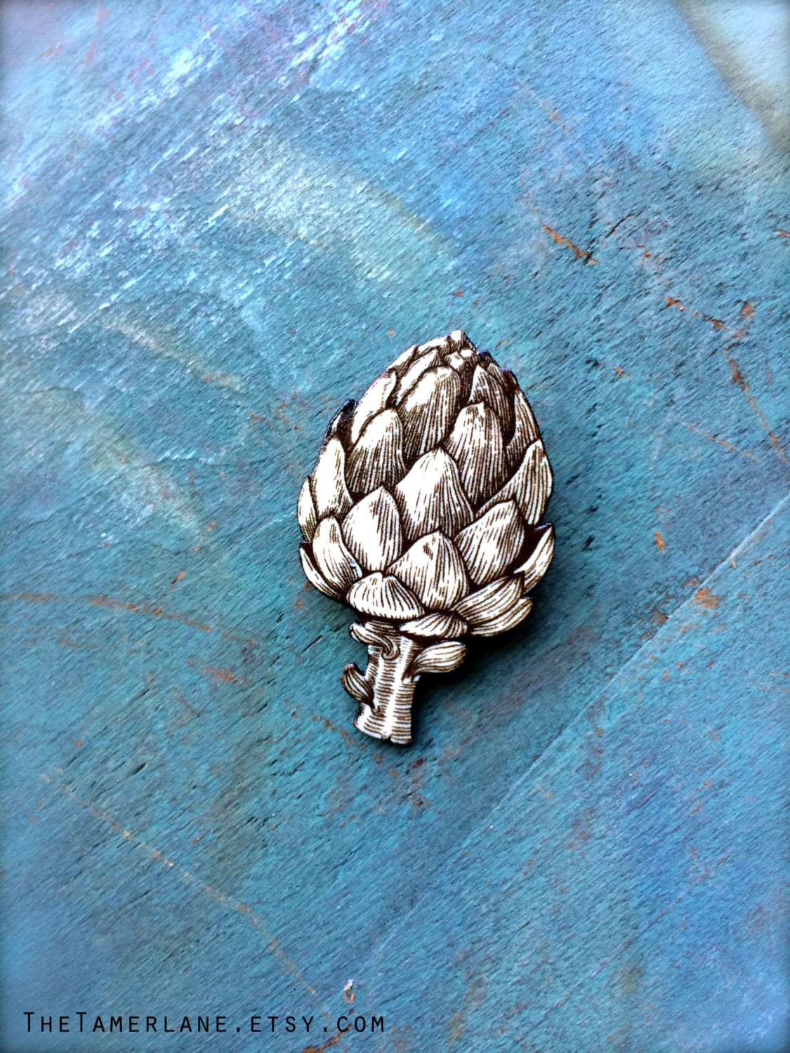 Artischocke Distel Brosche Pin Schmuck Chef Köchin Vegan Geschenk Gemüse von CCtheMonger