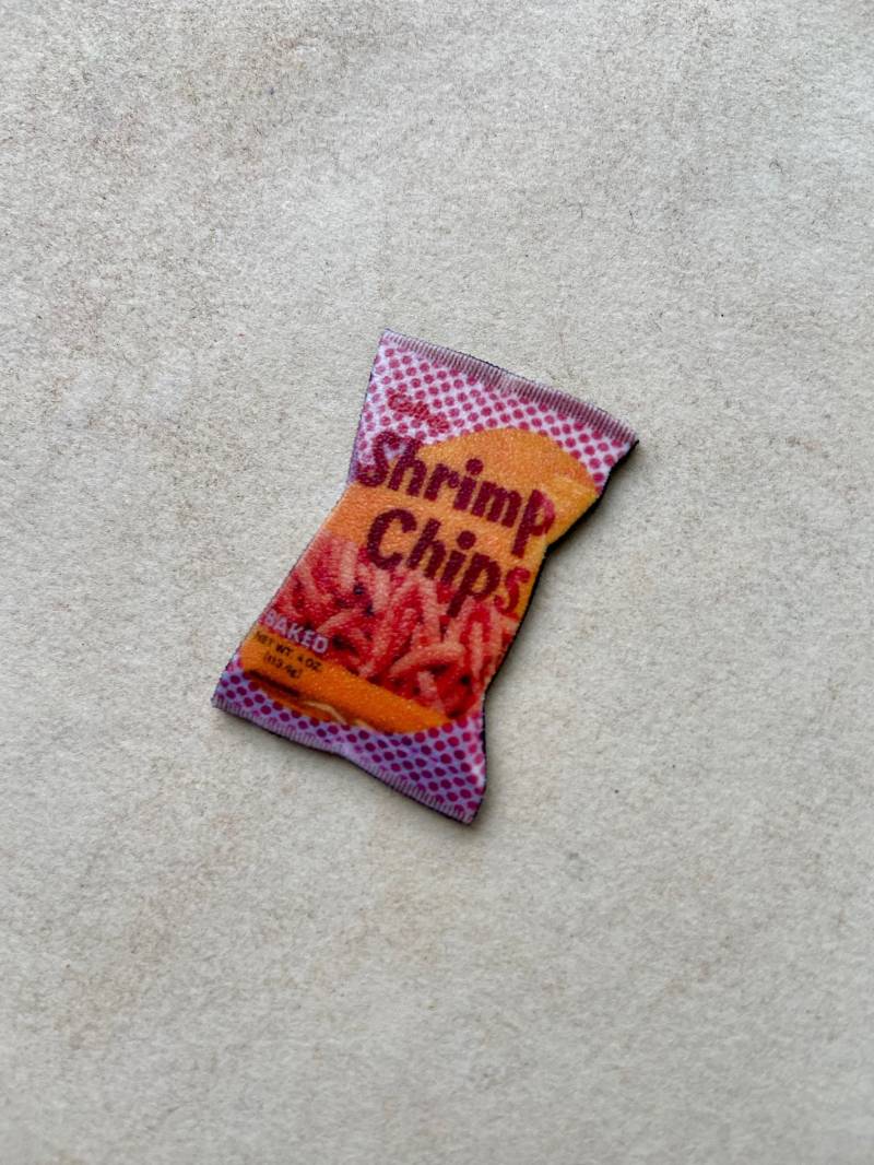 Garnelen Chip Pin Button Snack Mini Essen Lustiges Geschenk Foodie von CCtheMonger